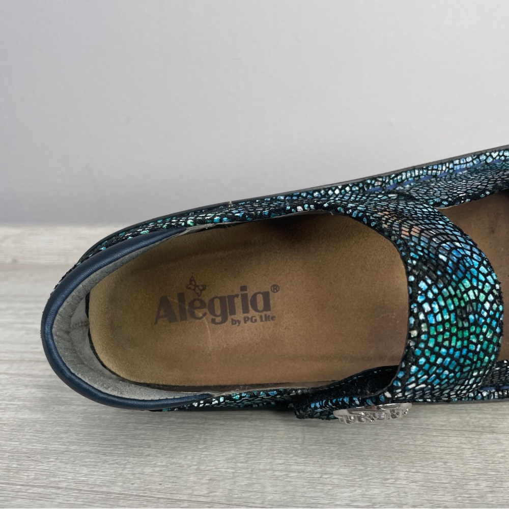 Alegria Paloma Fandamonium blue and green clogs size EU 40/ US 9.5-10 - Picture 9 of 15